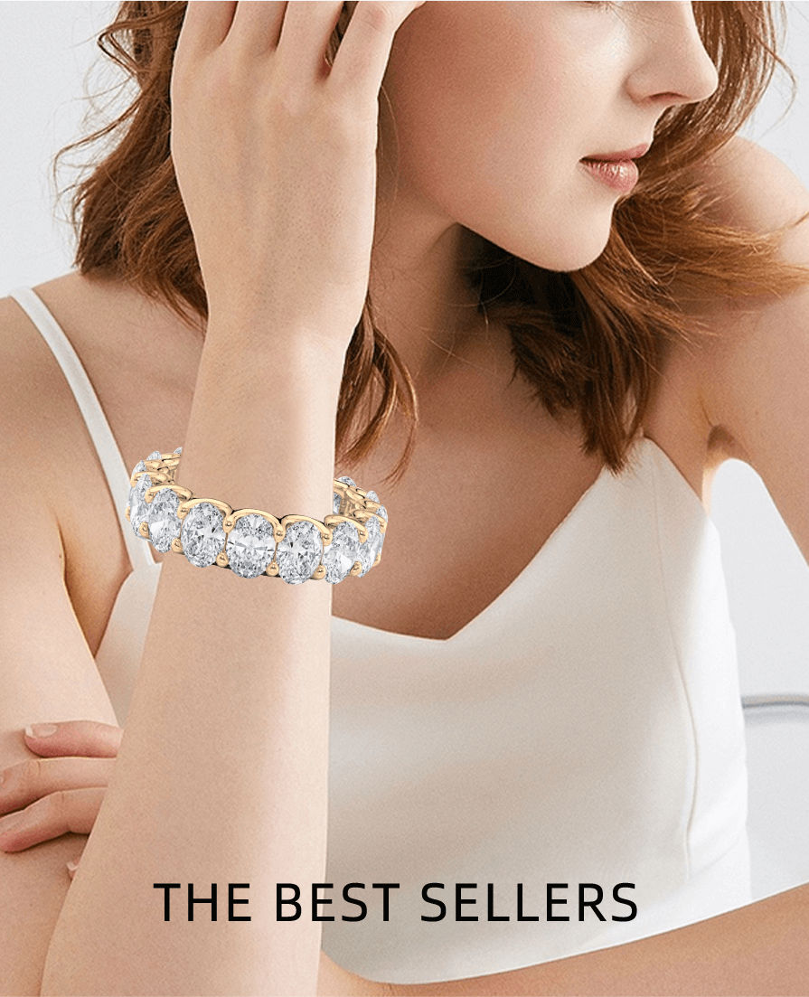 Woman wearing diamond bracelet